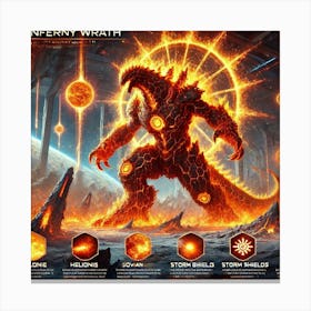 A Sci Fi Depiction Of Helionis Infernal Wrath Canvas Print