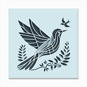 Minimalism, Bird 3 Canvas Print