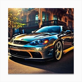 Sports Car In The City Canvas Print