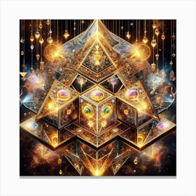 Golden Cube 6 Canvas Print