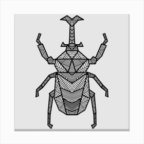 Geometric Beetle Canvas Print