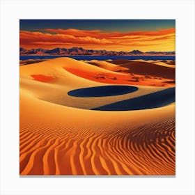 Desert Landscape Art Print (1) Canvas Print