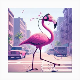 Pink Flamingo 1 Canvas Print