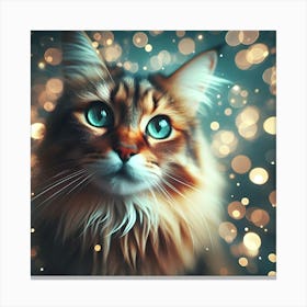 Cat With Blue Eyes 9 Canvas Print