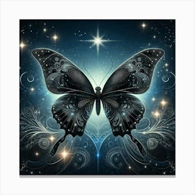 Black Butterfly Art 2 Canvas Print