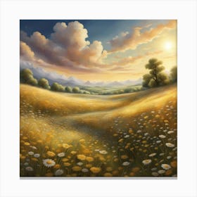 Daisy Field 2 Canvas Print