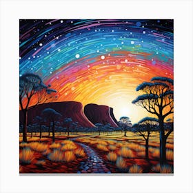 Sunset At Uluru 1 Canvas Print