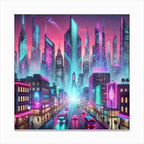 Futuristic City 12 Canvas Print