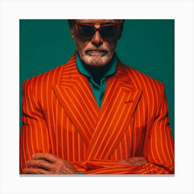 Man In Orange Suit Canvas Print