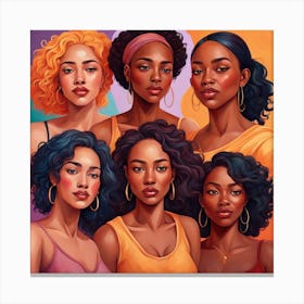 Black Women Canvas Print