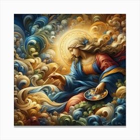 Jesus Painting Canvas Print