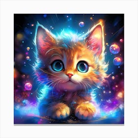 Feline Cat Creative Artwork Illustration 17 Canvas Print