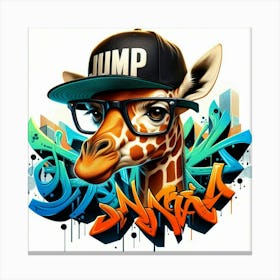 Graffiti Giraffe Canvas Print