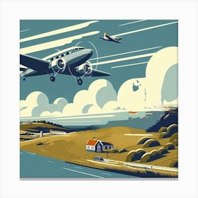 Lulsgate Bristol Airport, Vintage Canvas Print