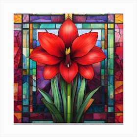 Flowers Stained Glass Sublimation 18 Canvas Print