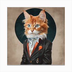 Cat Bowie Art Print Canvas Print