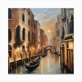 Venice At Sunset Canvas Print