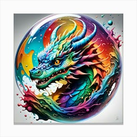 Dragon In A Bubble 7 Canvas Print