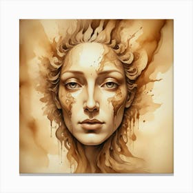 Woman'S Face 10 Canvas Print