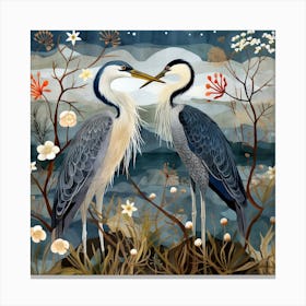 Bird In Nature Great Blue Heron 7 Canvas Print