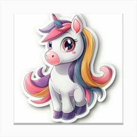 Unicorn Sticker 119 Canvas Print