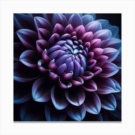 Purple Dahlia Flower Canvas Print