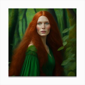 Woman In The Woods Canvas Print