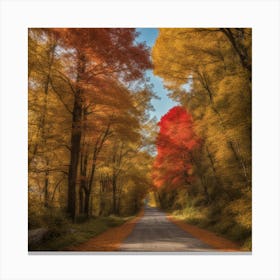 Autumn Road 1 Canvas Print