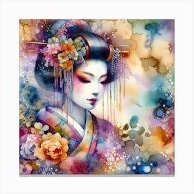 Creative Geisha Illustration 97 Canvas Print