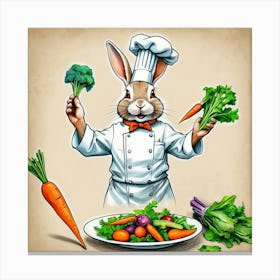 Chef Rabbit 7 Canvas Print