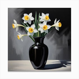 Daffodils In A Vase Canvas Print