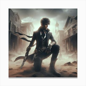 Man With A Sword Canvas Print