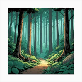 Dense Forest Canvas Print