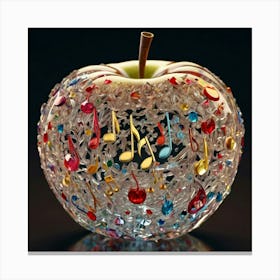 Music Notes Apple 1 Canvas Print