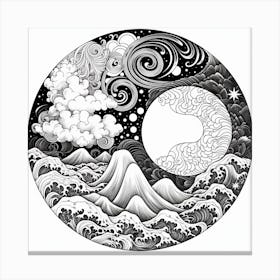 Yin Yang 64 Canvas Print