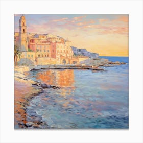 AI Pastel Dreams of Positano Canvas Print