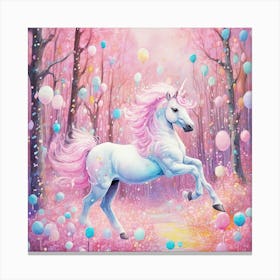 Unicorn In Wonderworld Canvas Print