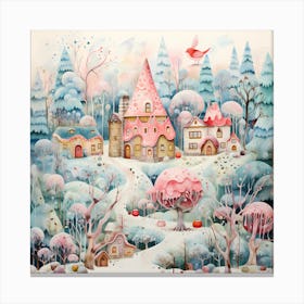 Soothing Serenade: Watercolour Christmas Bliss Canvas Print