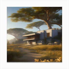 House In The Desert Canvas Print