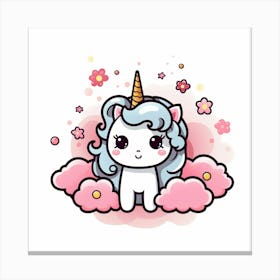 Cute Unicorn 701 Canvas Print