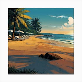 Tranquil Beach Canvas Print