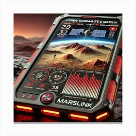 A Futuristic Smartphone Showcasing Its Hyper Terrain Gps Marslink Canvas Print