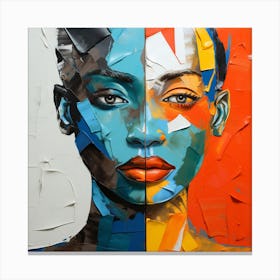 Woman With Two Faces Canvas Print
