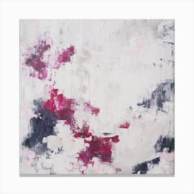Neutral And Pink Abstract 1 Square Canvas Print
