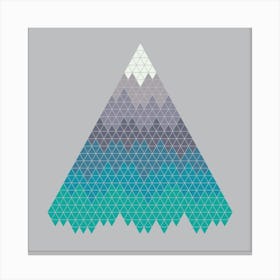 Many Mountains Square Canvas Print