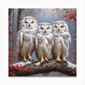 Snowy Owls Canvas Print