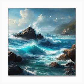 Breathtaking Ocean Scene, Seascape Canvas Print