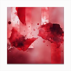 Abstract Minimalist Painting That Represents Duality, Mix Between Watercolor And Oil Paint, In Shade (21) Canvas Print