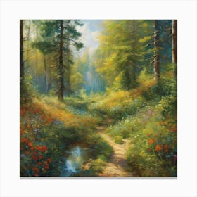 Path In The Woods Canvas Print