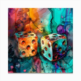 Dice Painting Canvas Print